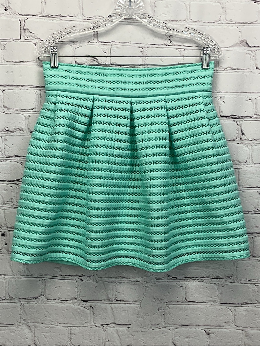 Freestyle Revolution Skirt Women's Size L Mint Green Eyelet Mini Skater Lined